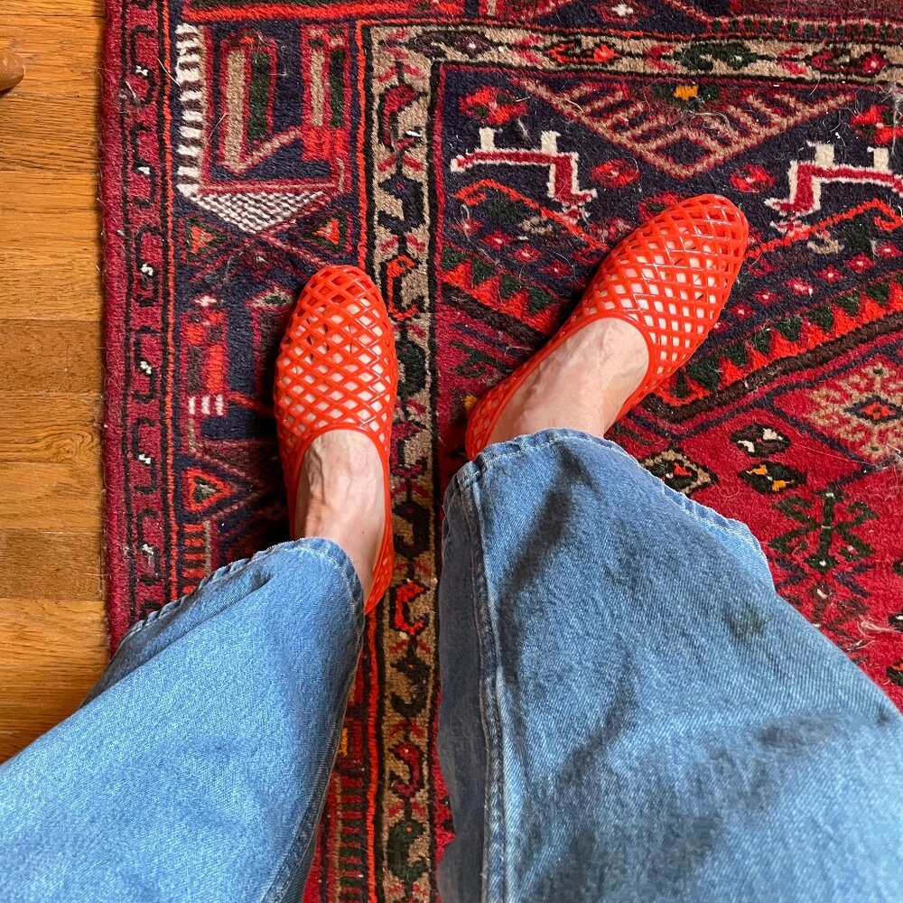 Gap Tomato Red Jelly Ballet Flats, Size 8 - Brand New, Never Worn!